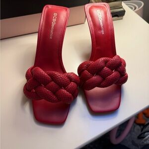 BCBGeneration Lipstick Breach Leather Heels